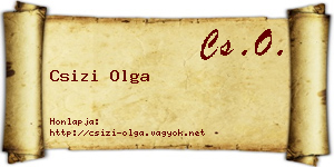 Csizi Olga névjegykártya