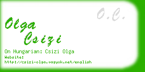 olga csizi business card